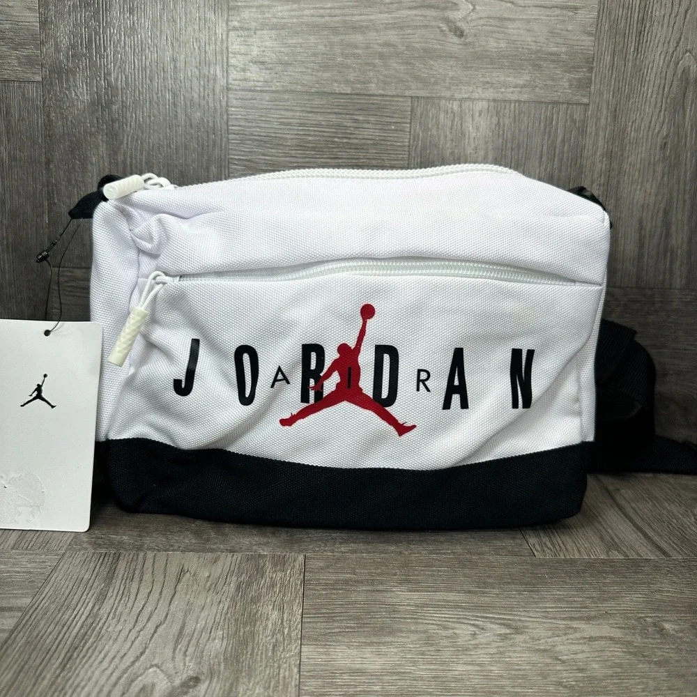 Jordan Crossbody Bag Small White Black Jumpman Streetwear NEW SM9031-001